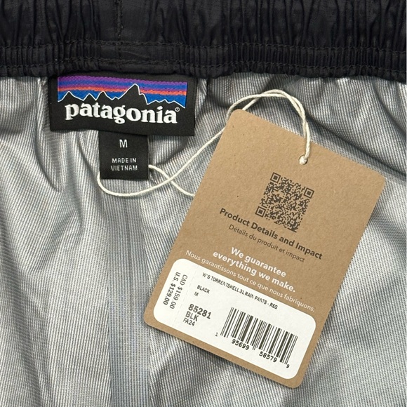NEW Patagonia Torrentshell 3L Rain Pants in Black Size Medium - Picture 9 of 16